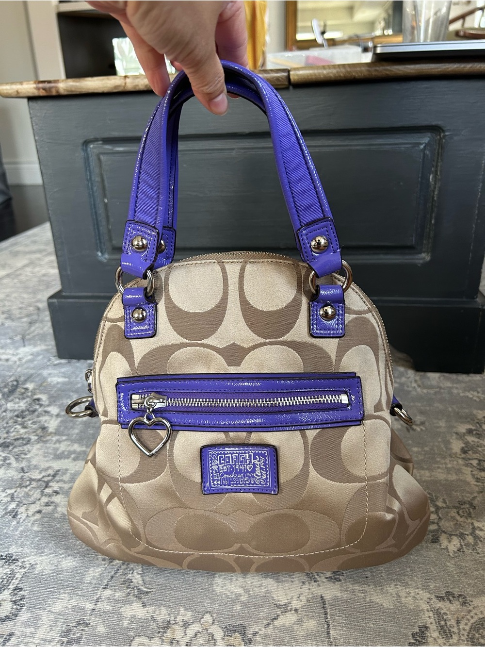 Coach Y2K Poppy Daisy Signature F21713 Satchel Shoulder Bag